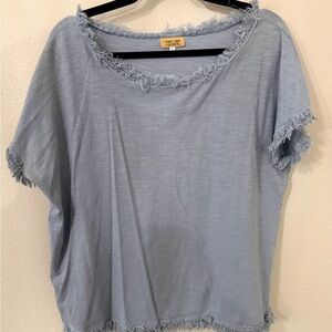Piko 1988 Sky Blue Frayed Edge Tee
